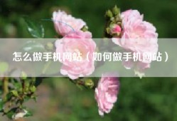怎么做手机网站（如何做手机网站）