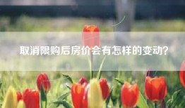 取消限购后房价会有怎样的变动？