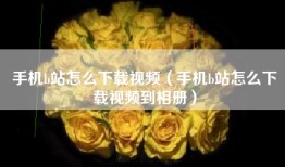 手机b站怎么下载视频（手机b站怎么下载视频到相册）