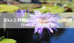 在Kali上利用Hping3对Windows server 2016进行SYN flood攻击实验