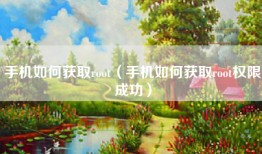 手机如何获取root（手机如何获取root权限成功）