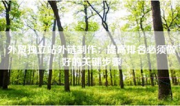 外贸独立站外链制作：提高排名必须做好的关键步骤