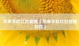 苹果手机红包提醒（苹果手机红包提醒软件）