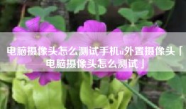 电脑摄像头怎么测试手机u外置摄像头「电脑摄像头怎么测试」