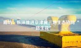 廊坊：纵深推进京津冀三地生态协同“一路生花”